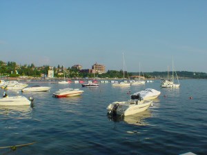 Motorboote im Hafen von Portoroz